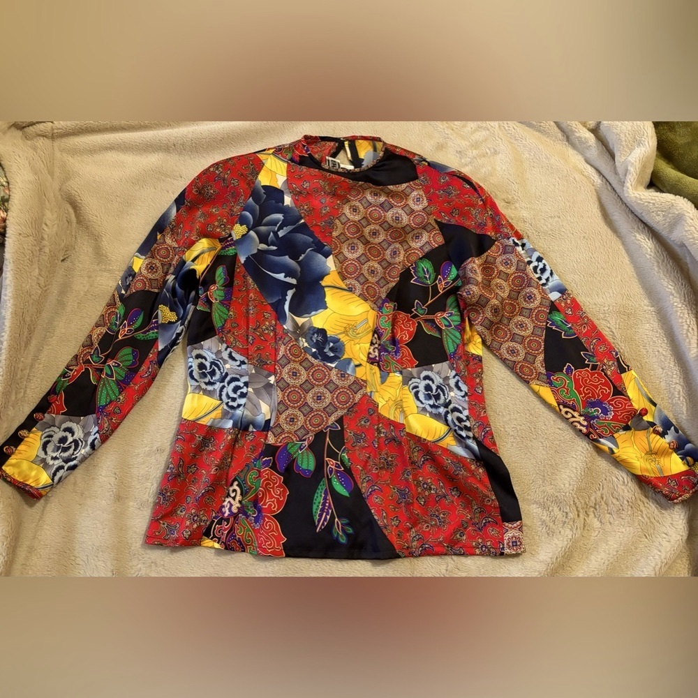 Vintage Starington by Charlotte silk blouse for Saks Fifth Ave. size 6